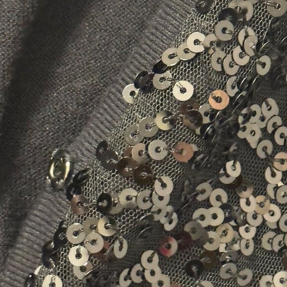 Lauren Conrad Womens Sequin Cardigan Sweater Sz Medium Black - Picture 4 of 12